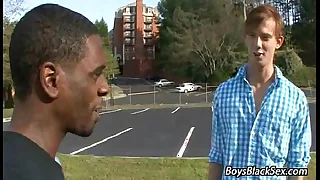 Blacks On Boys - Interracial Hardcore Gay Porn Movie 19